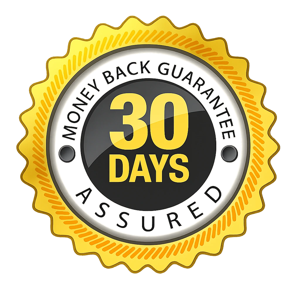 Sello de garantía de devolución de 30 días